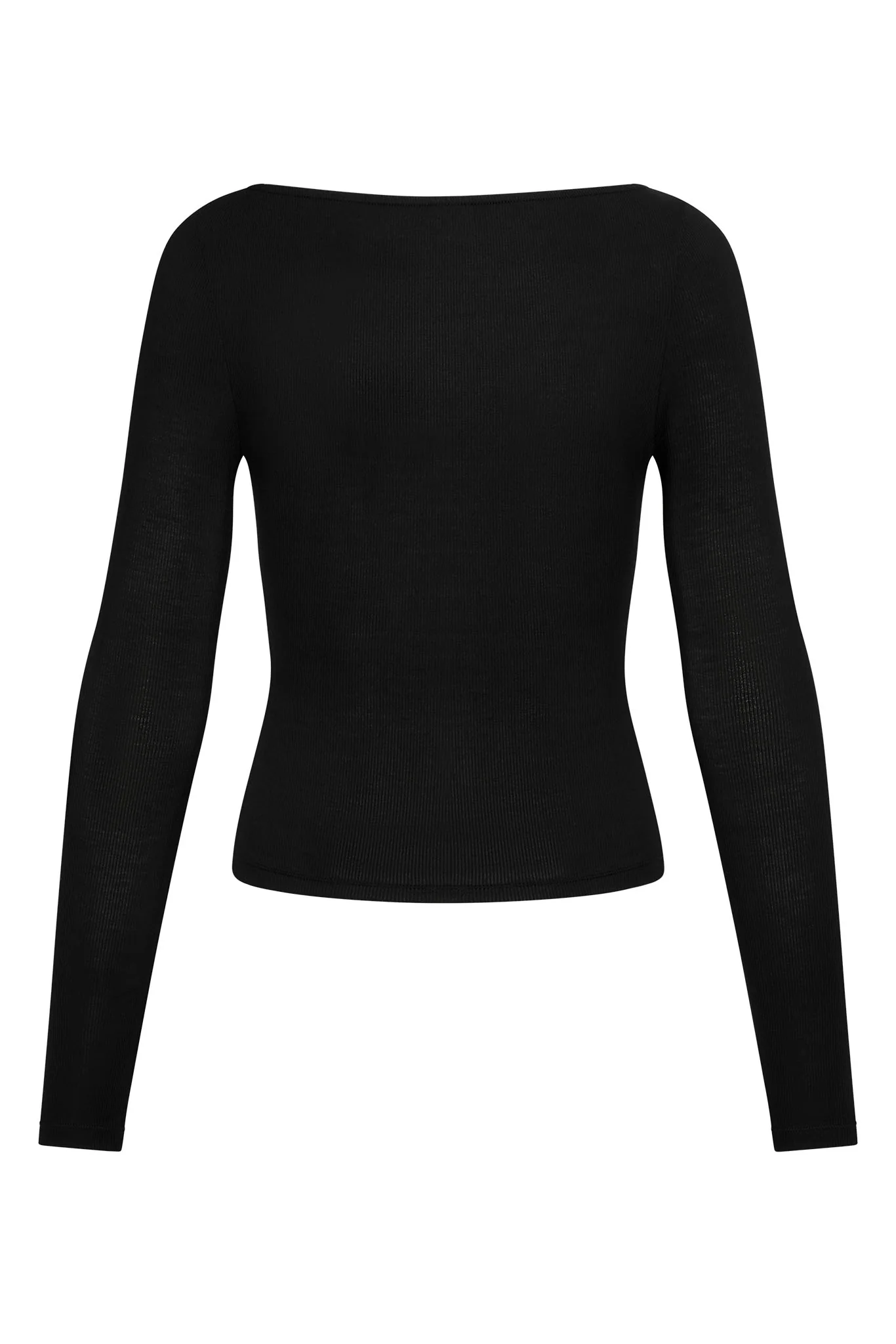 Paddington Long Sleeve - Black Lightweight Rib - Image 5