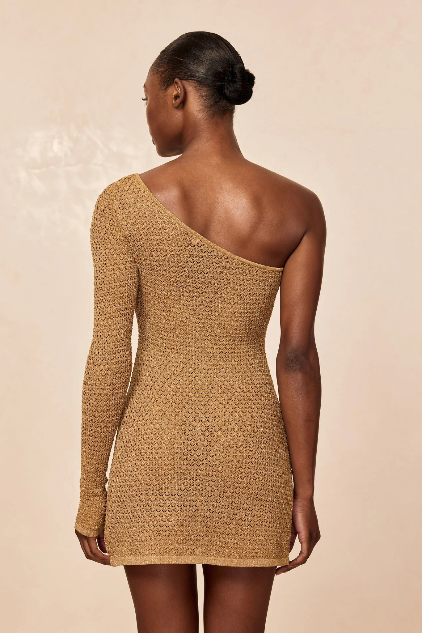 Palermo Mini Dress - Antique Gold Lace Crochet - Image 7