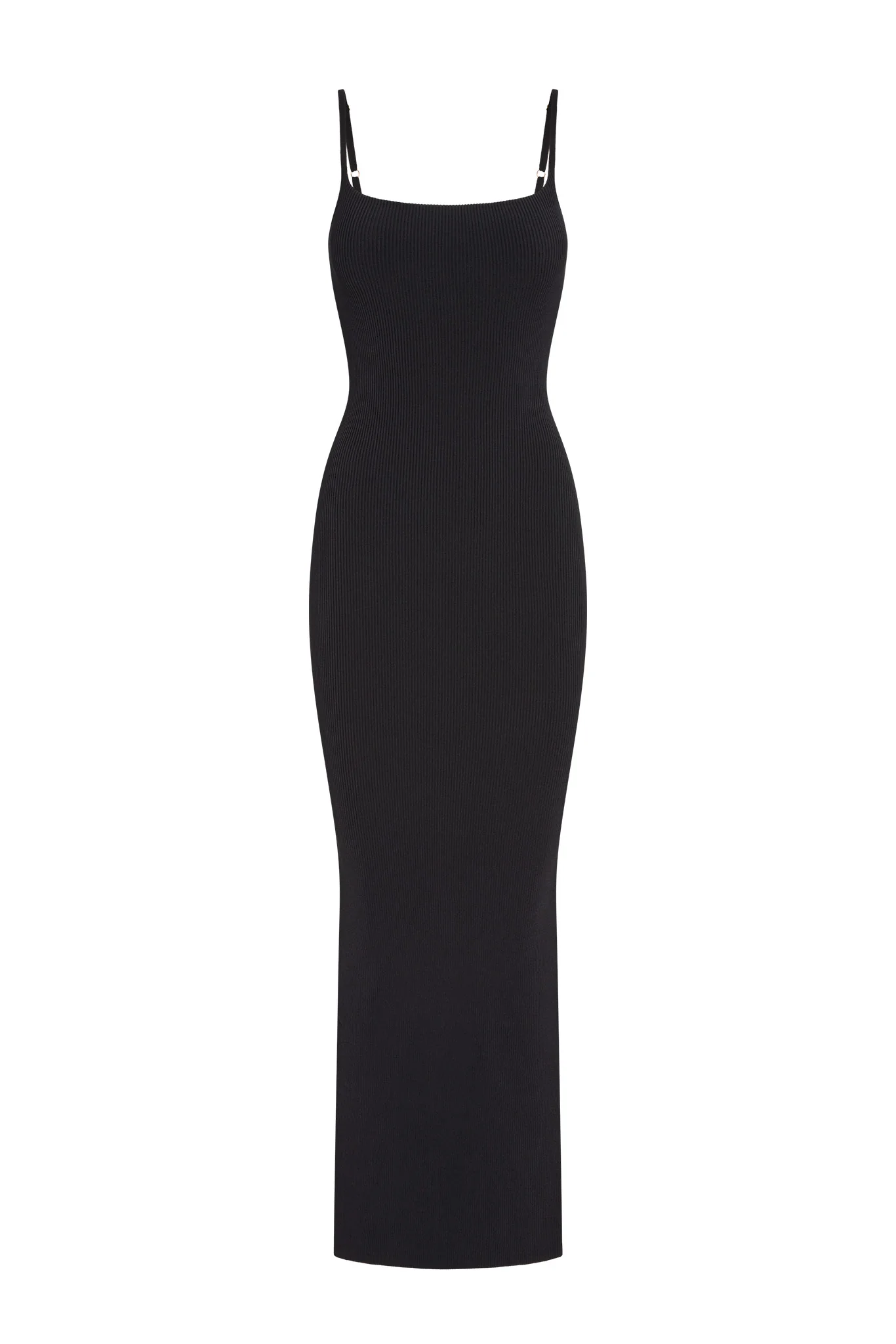 Provence Dress - Black Knit Rib