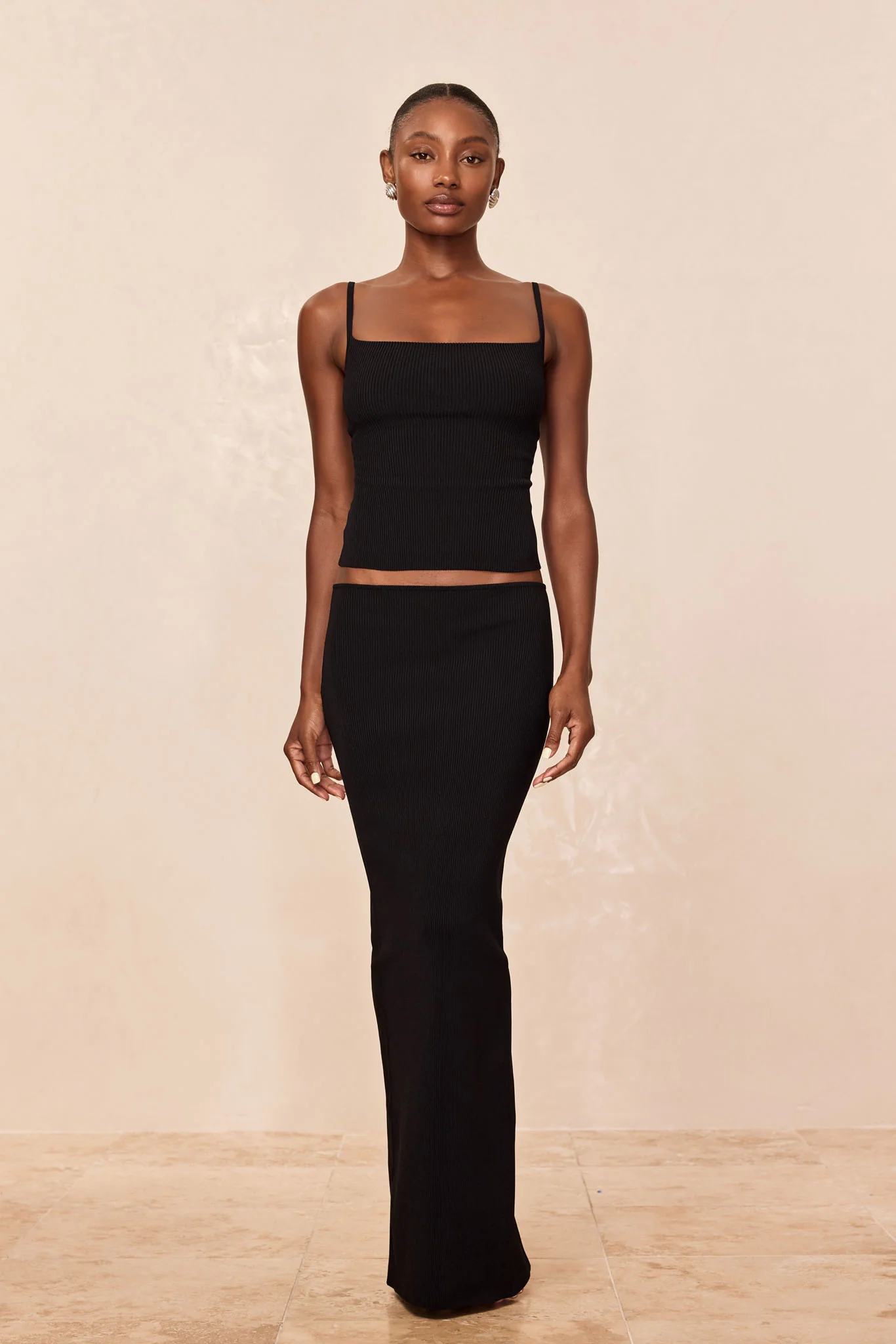 Fontelina Skirt - Black Knit Rib - Image 3