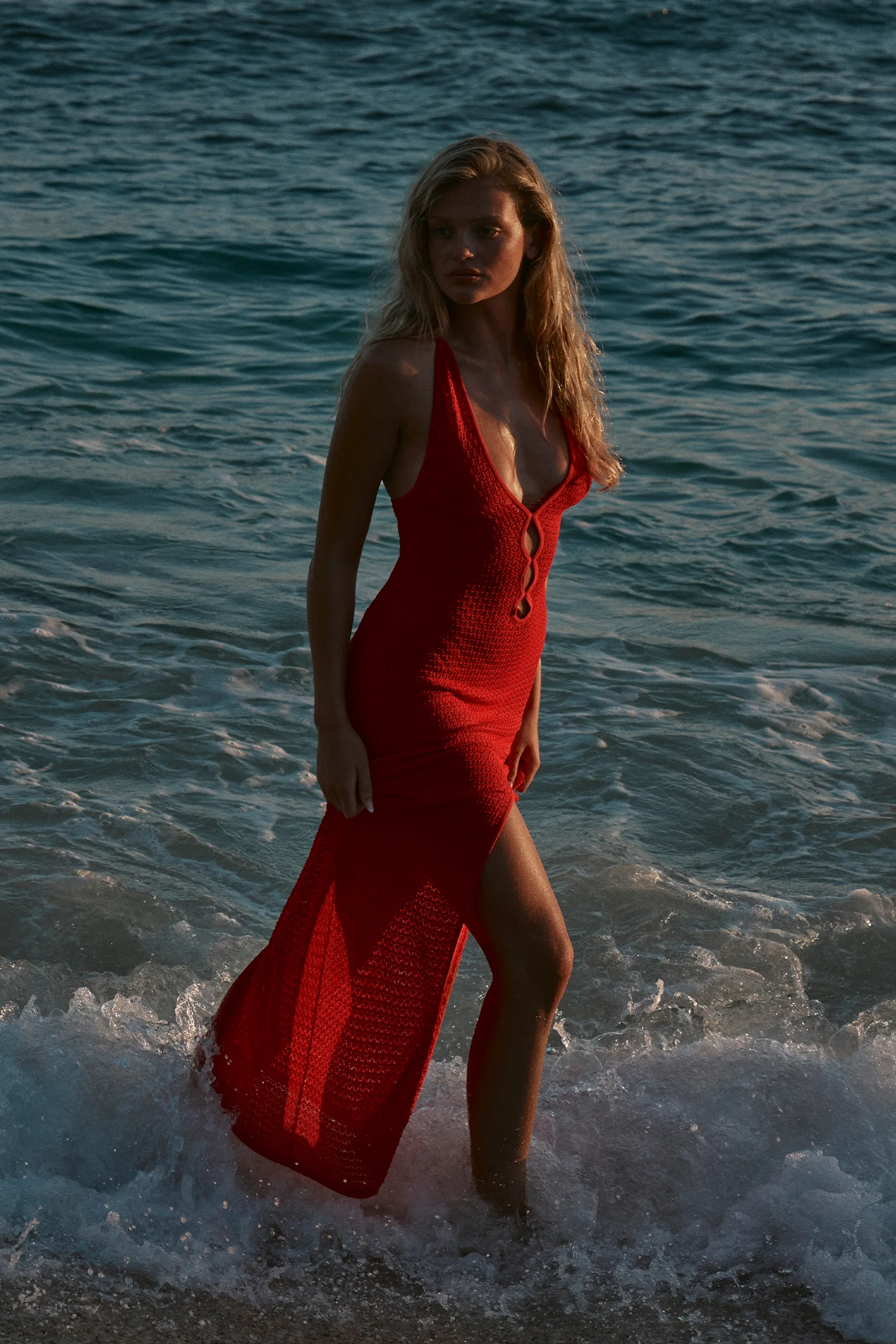 Ramatuelle Dress - Chili Pepper Lace Crochet - Image 2