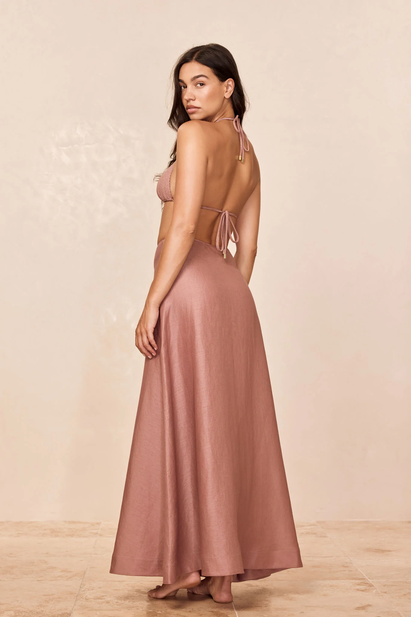 San Diego Skirt - Mauve Linen - Image 7