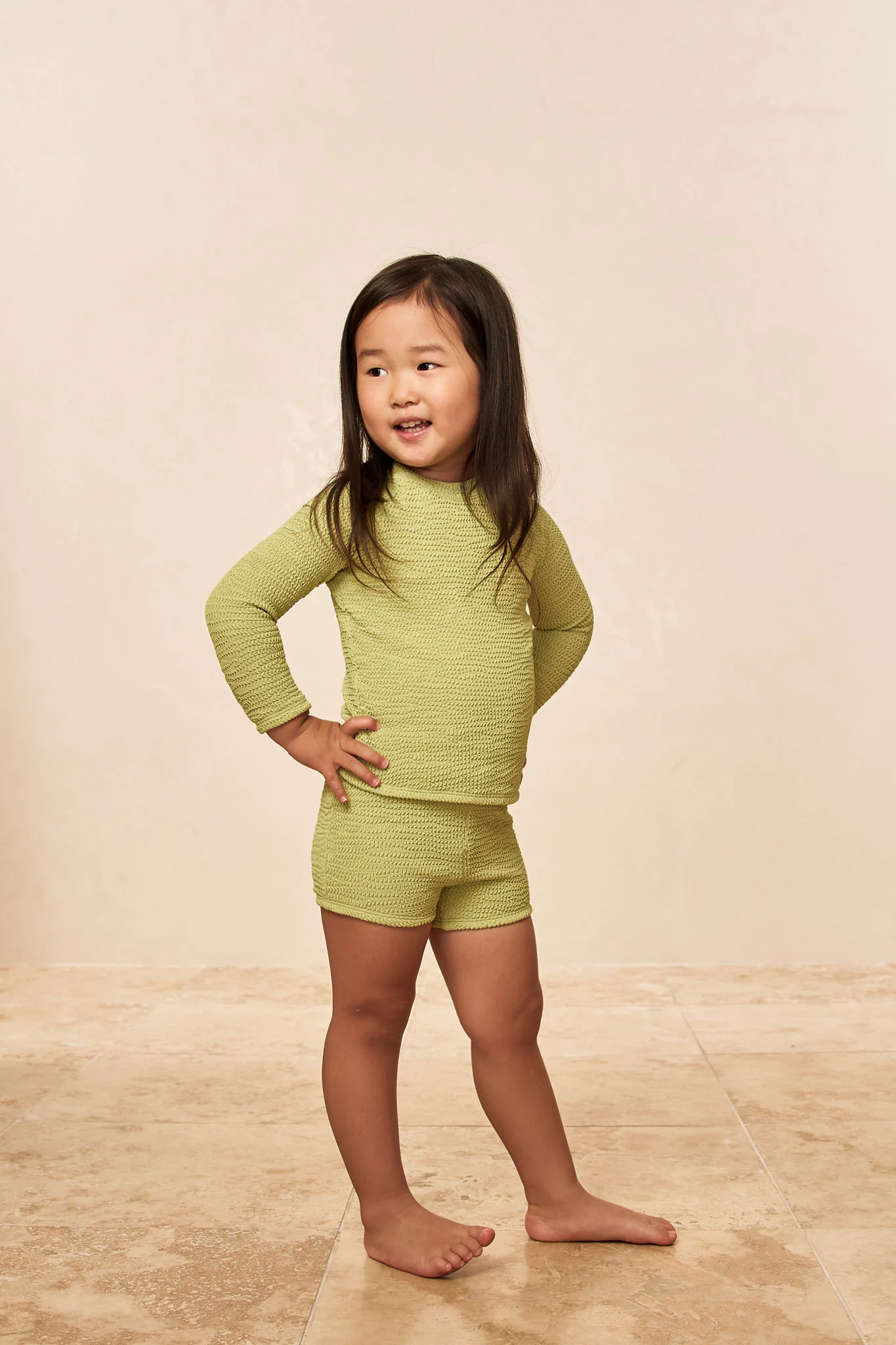 Bondi Rashguard Kids - Avocado Crinkle - Image 2