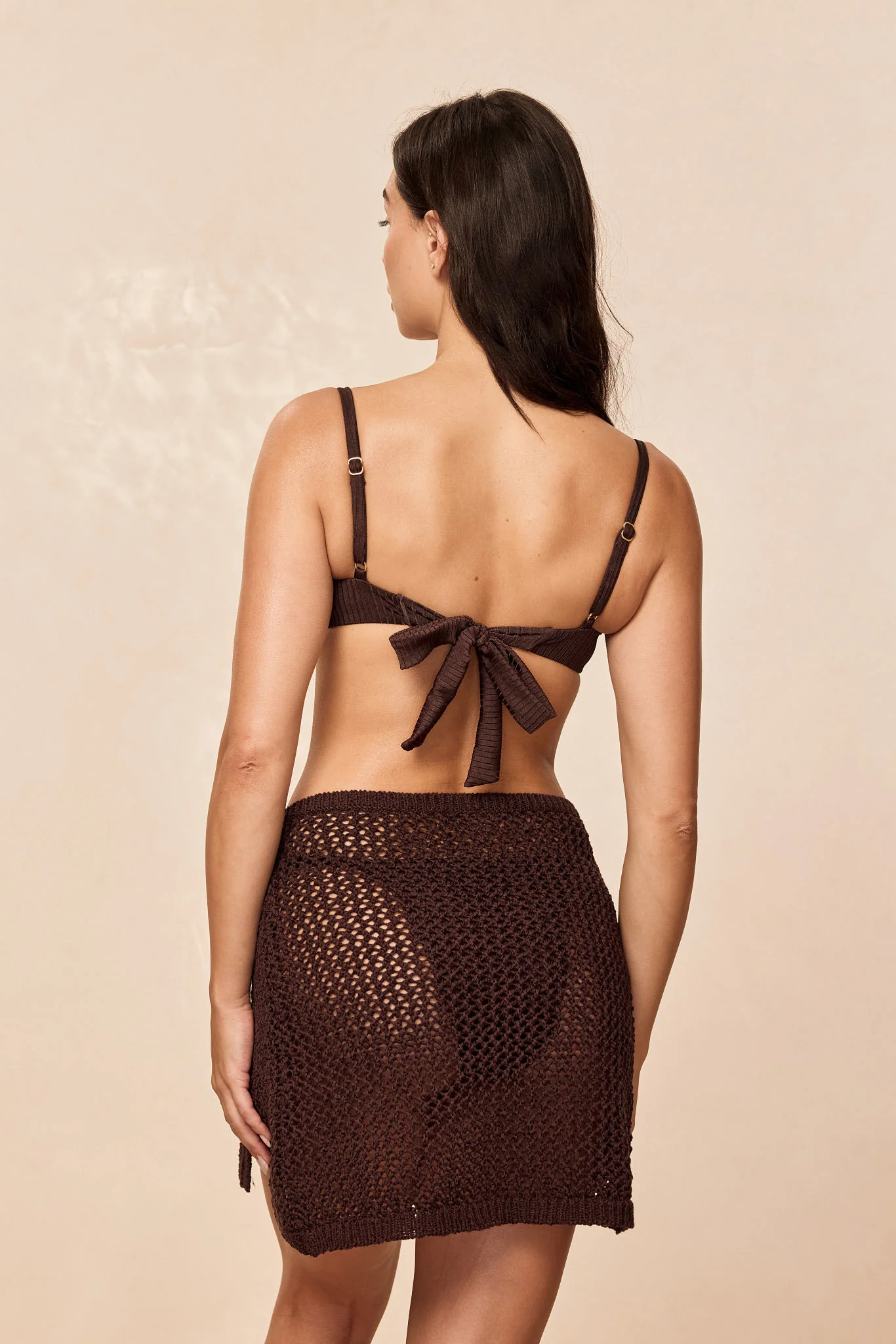 Santa Marta Sarong - Espresso Petit Crochet - Image 5