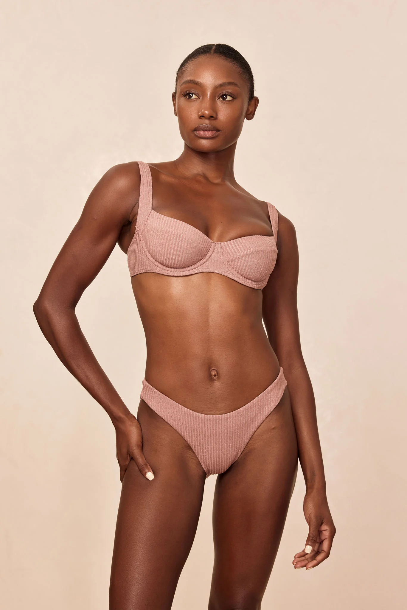 Seychelles Bottom - Mauve Lurex Rib - Image 5
