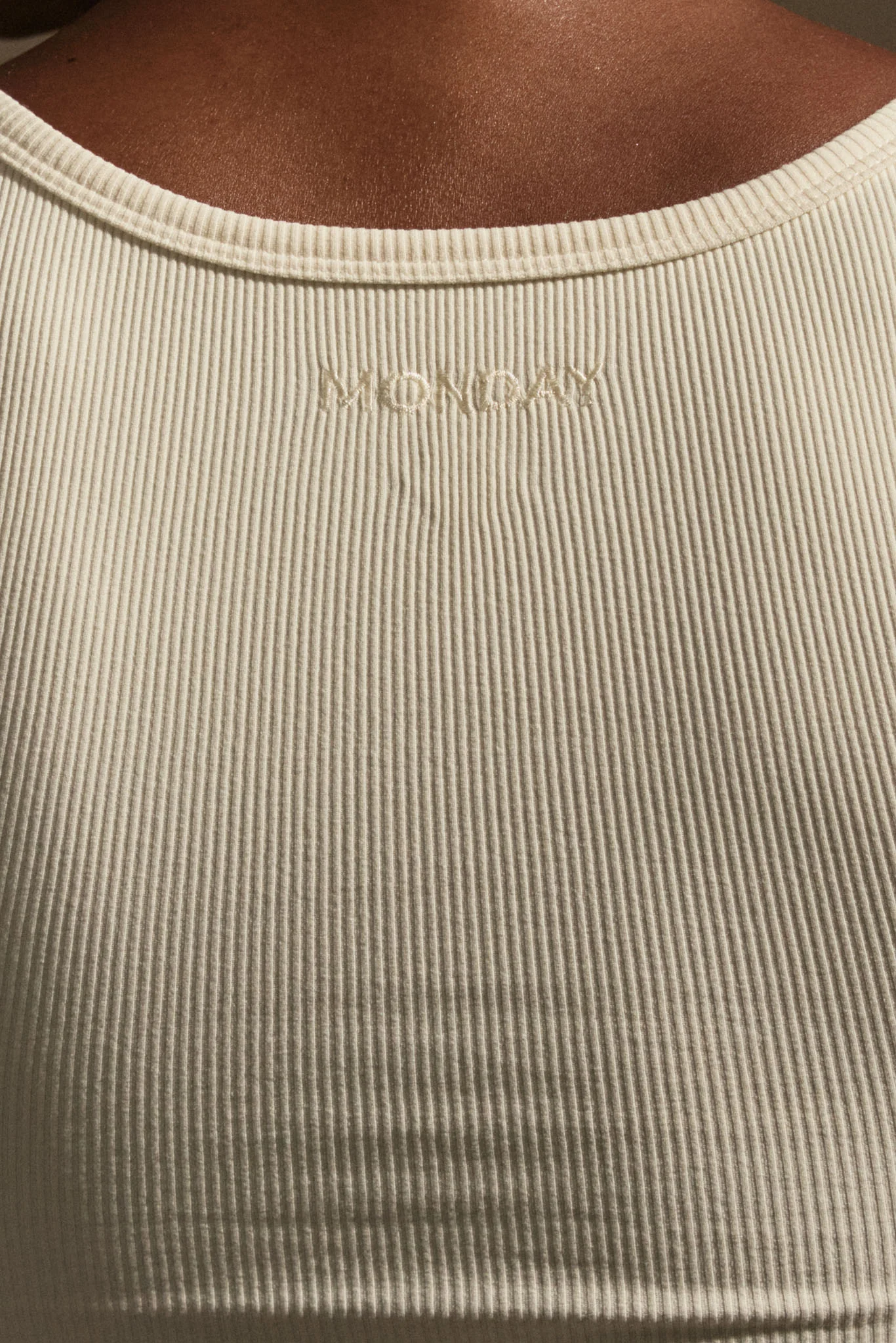 Tash Tank Long - Ivory Rib - Image 3
