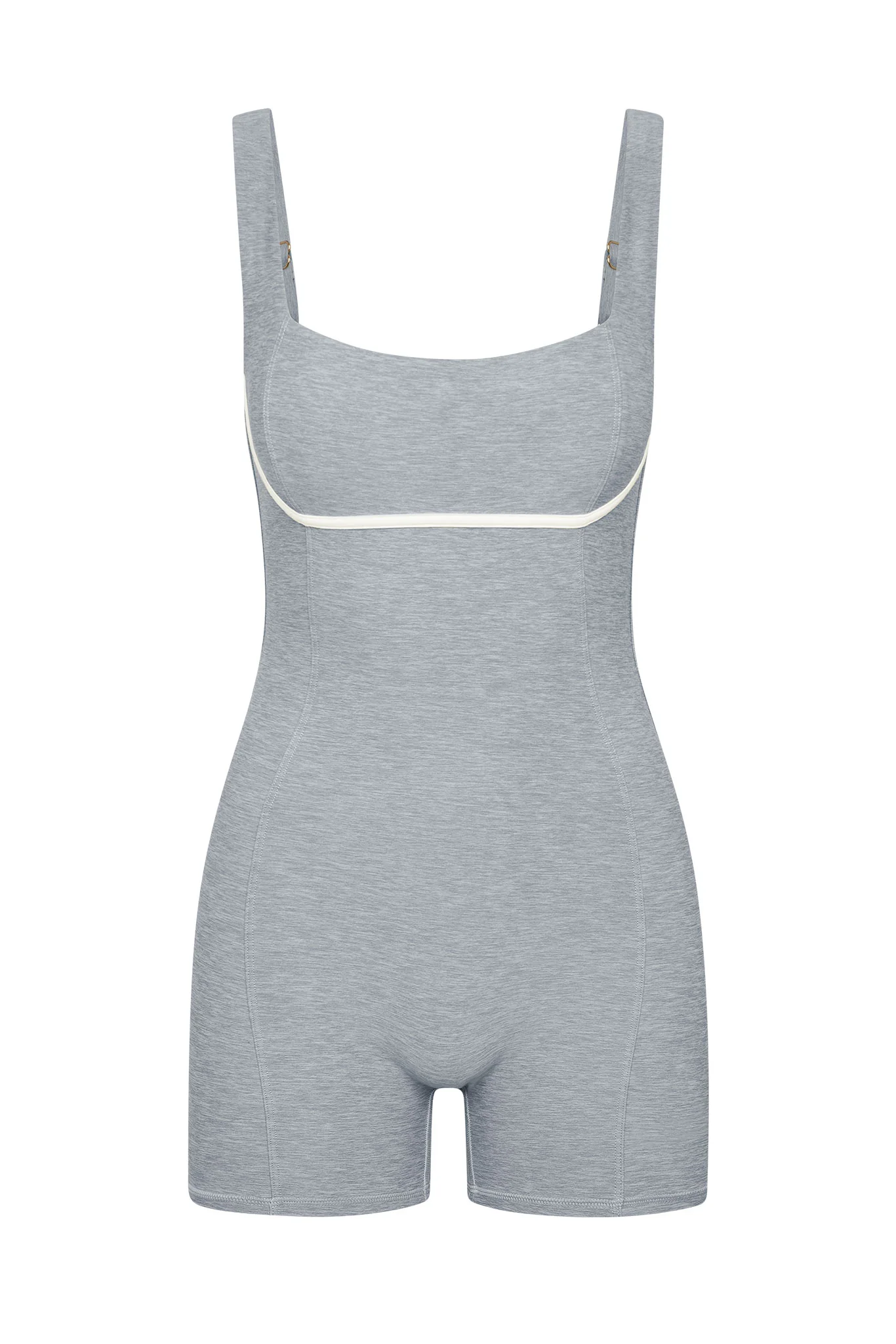 Zion Romper - Heather Grey/Ivory